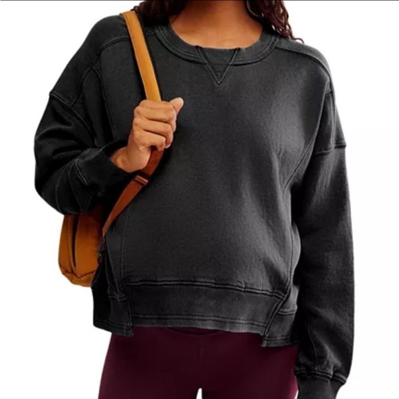 FP Movement x Hatch Intercept Maternity Pullover in Faded Black NEW - Picture 1 of 14